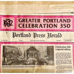 Portland Maine 350th Anniversary Newspaper 1982 Complete Vintage Press Herald